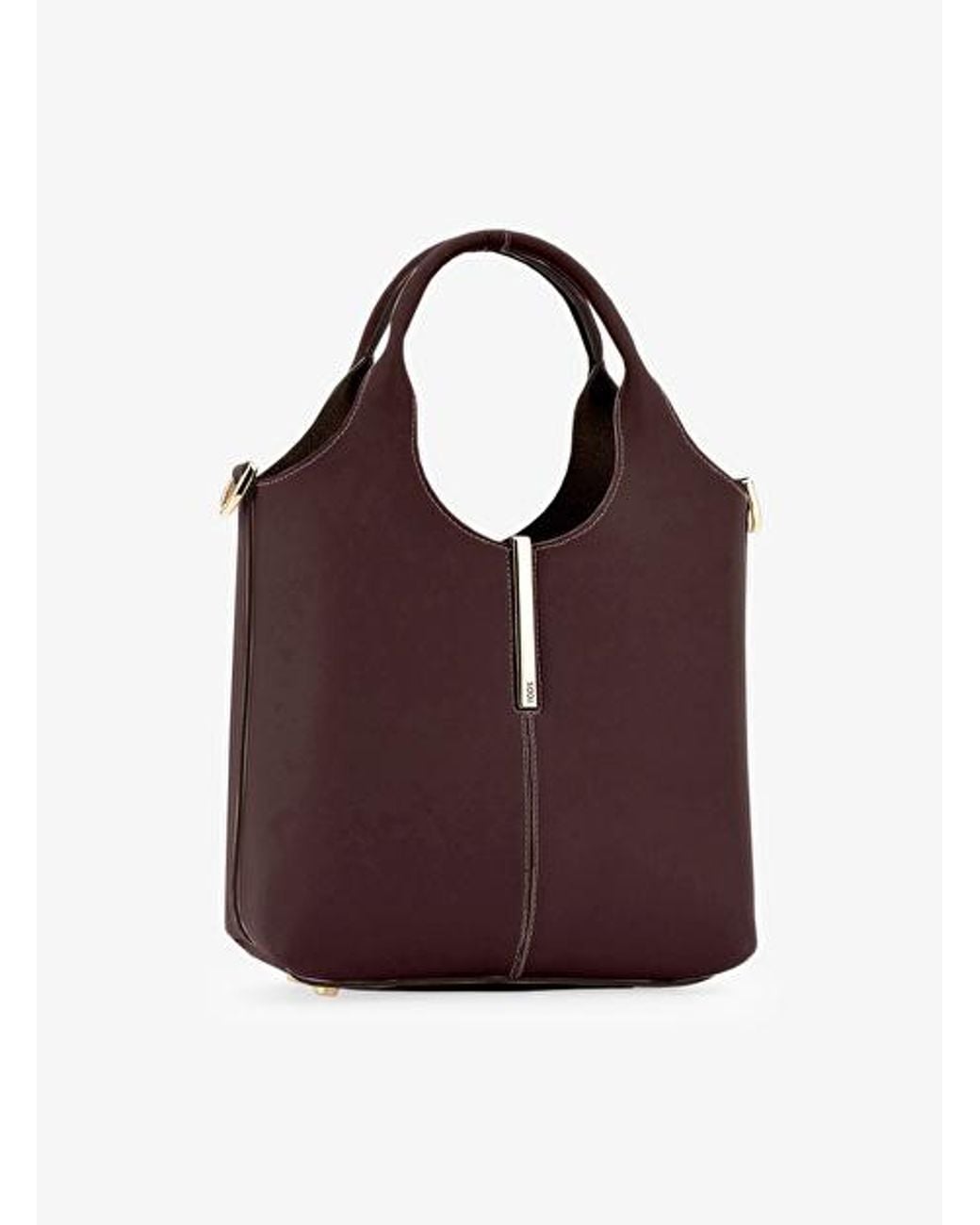 Tod's Purple Logo Engraved Mini Shopping Bag