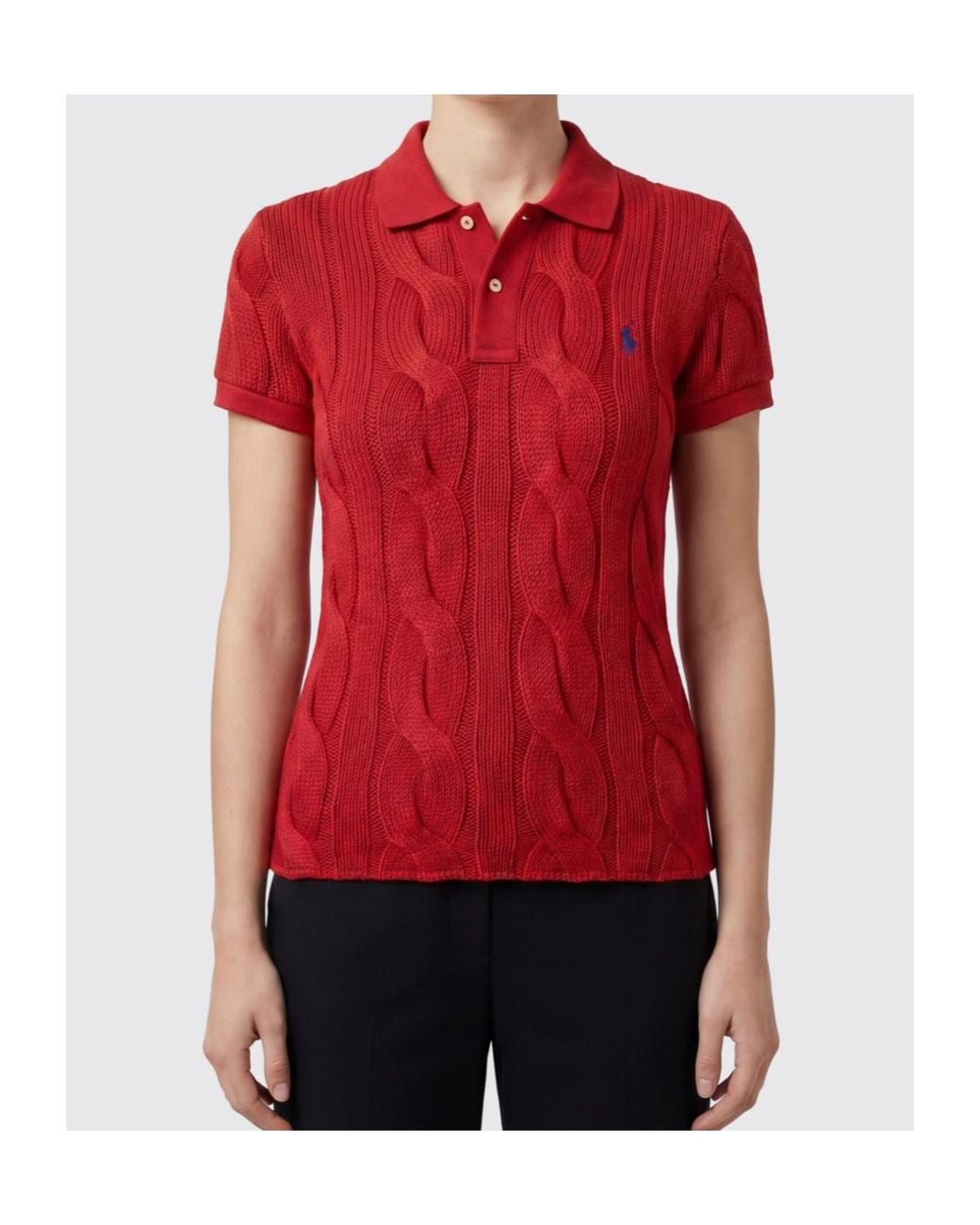 Polo Ralph Lauren Pony Embroidered Knitted Polo Shirt