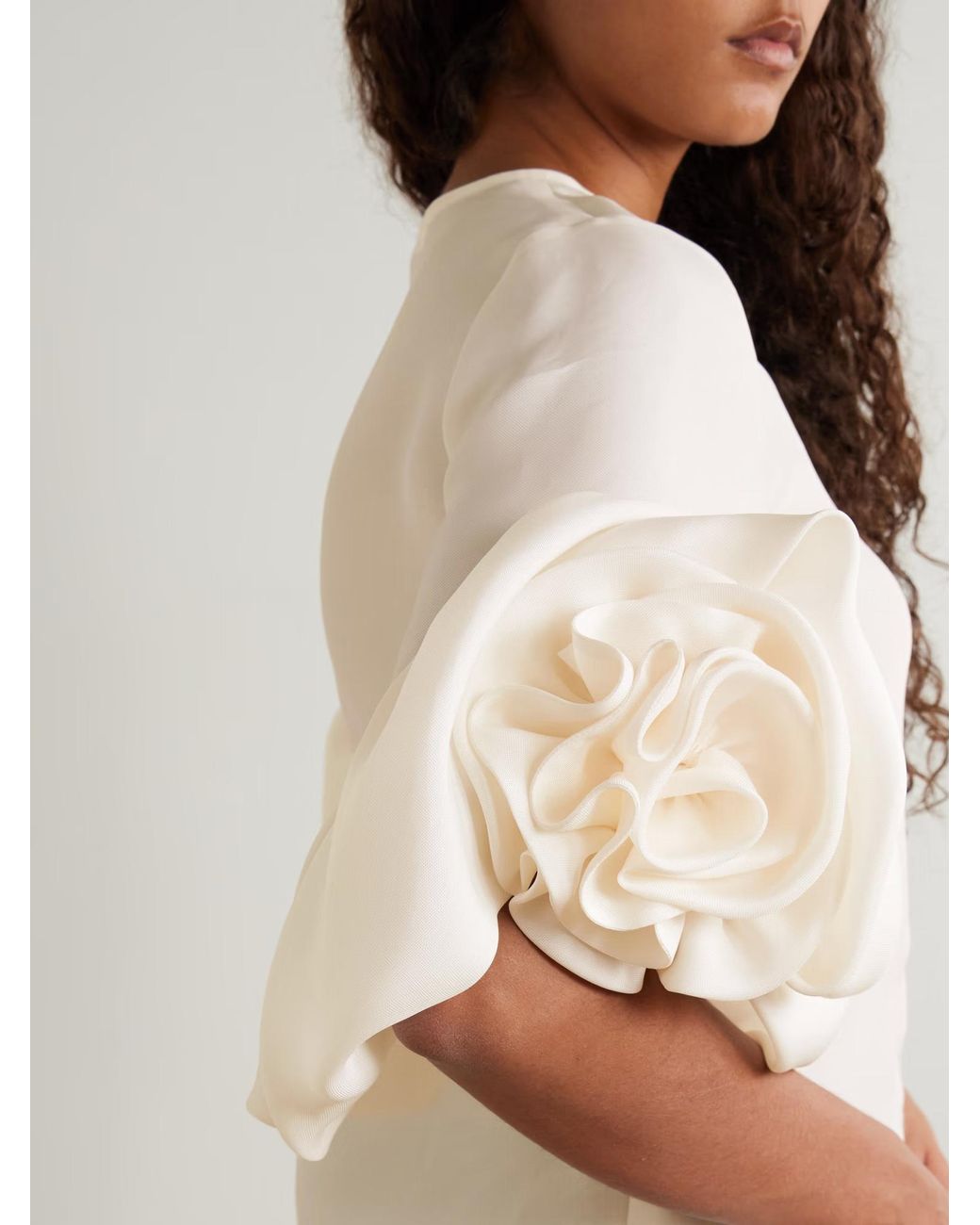 Carolina Herrera White Pleated Shirt