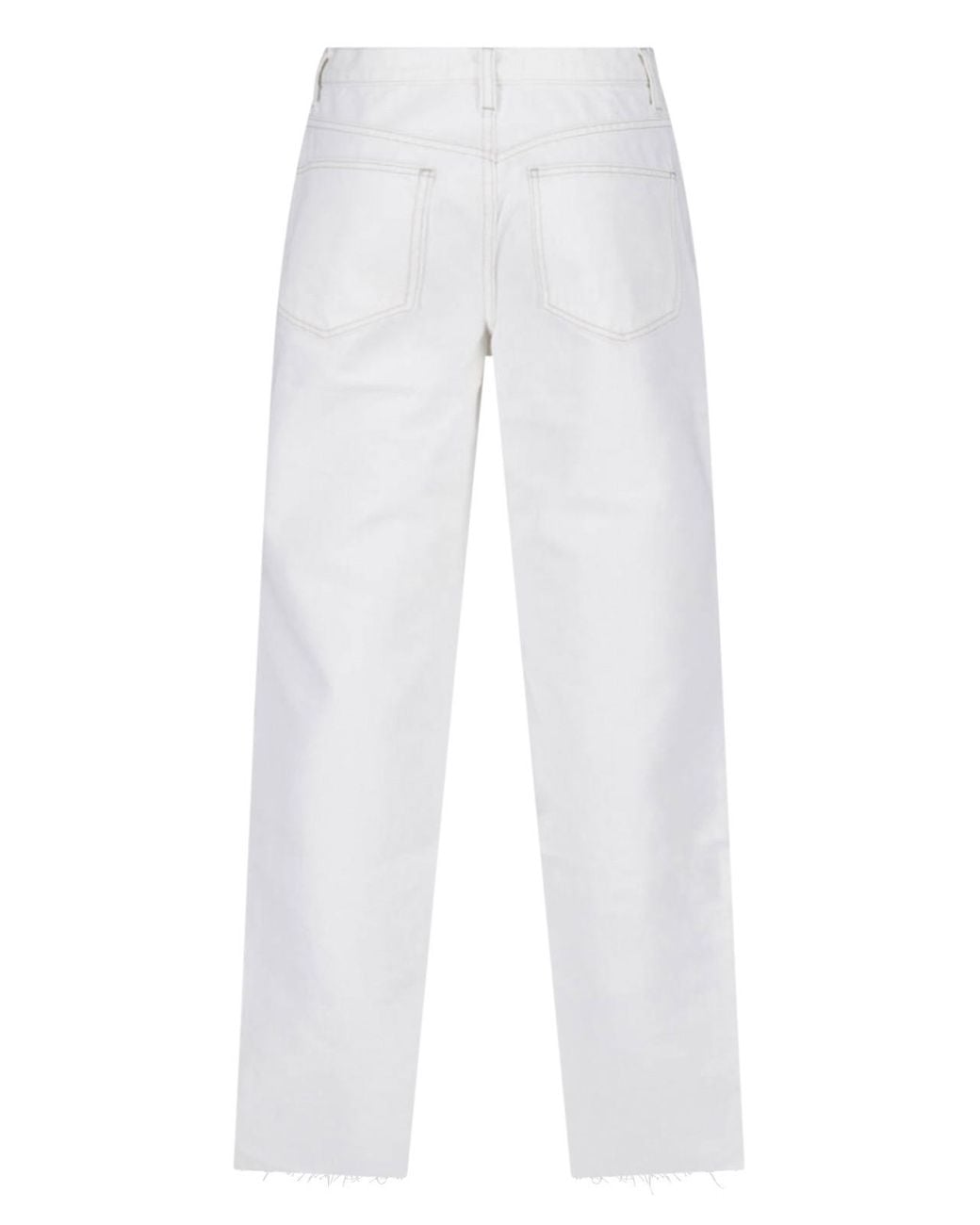 Frankie Shop White Straight-Leg Jeans