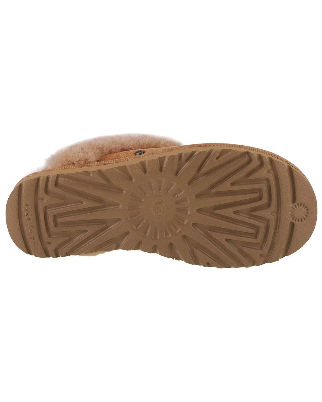 Ugg Brown Shearling Trim Classic Slippers