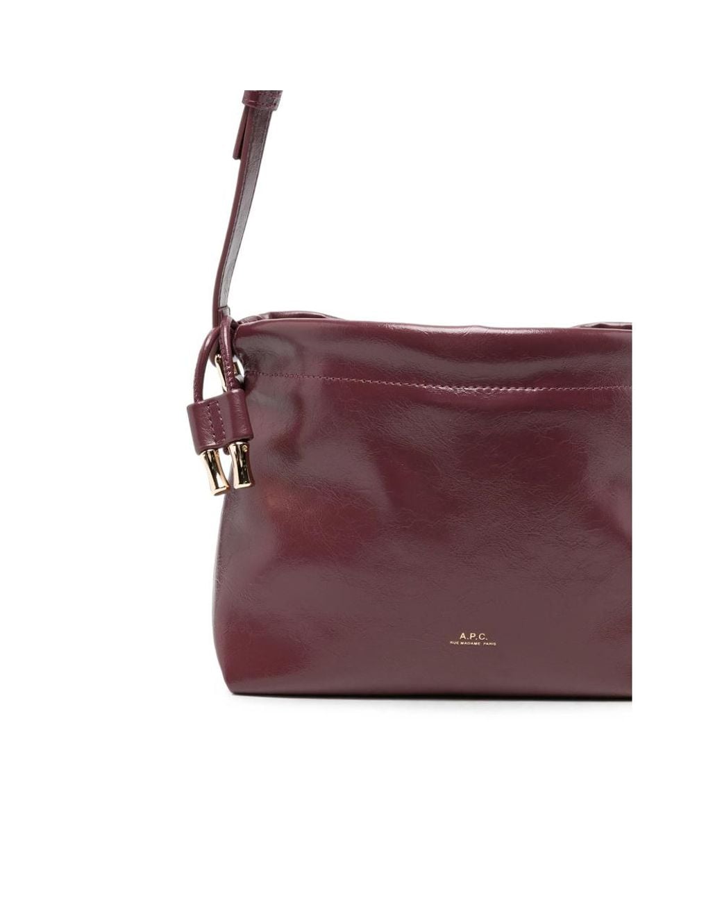 A.P.C. Purple Logo-Print Shoulder Bag