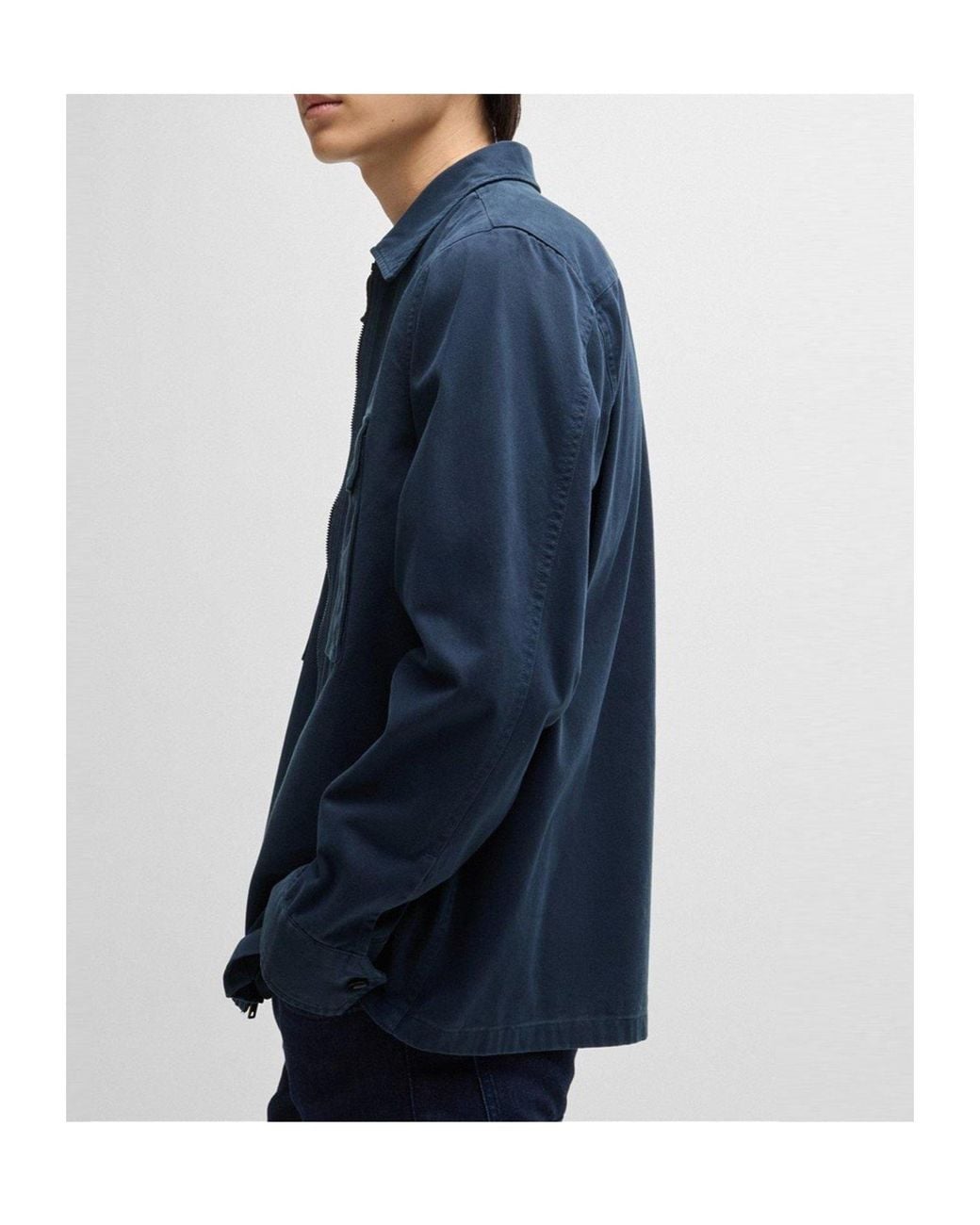 Boss Blue Minimalist Casual Jacket for men