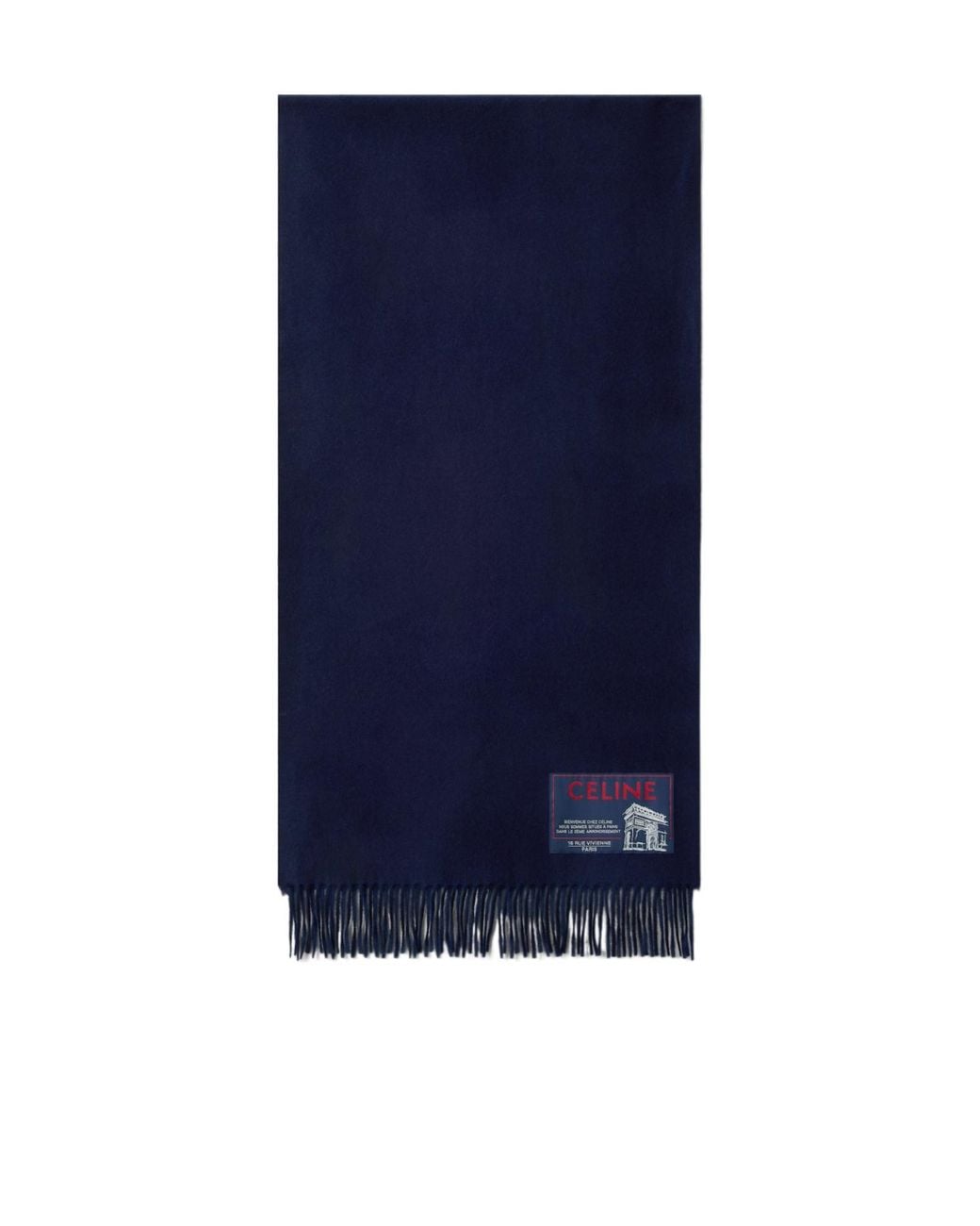 Céline Blue Cashmere Wool Scarf