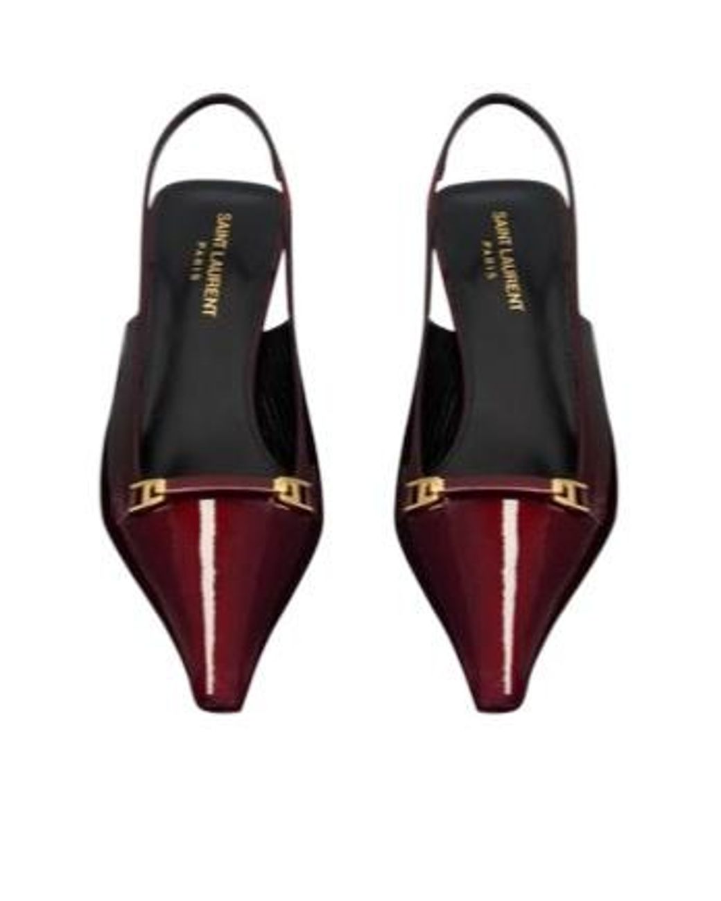 Saint Laurent Purple Carine Slingback Pumps
