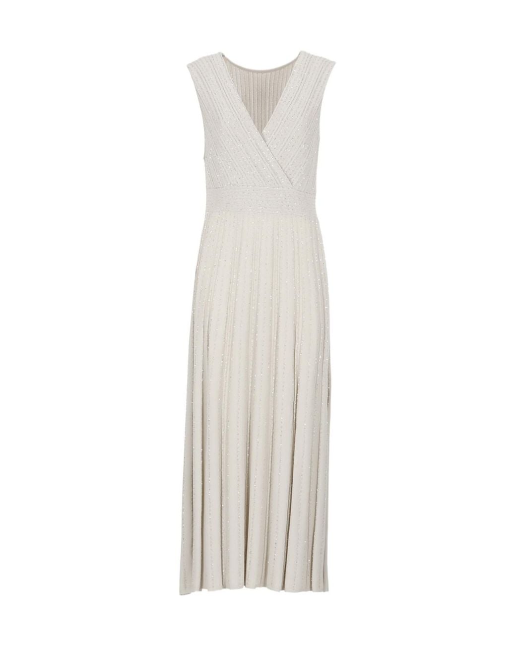 D.exterior White Sleevless Flash Dress