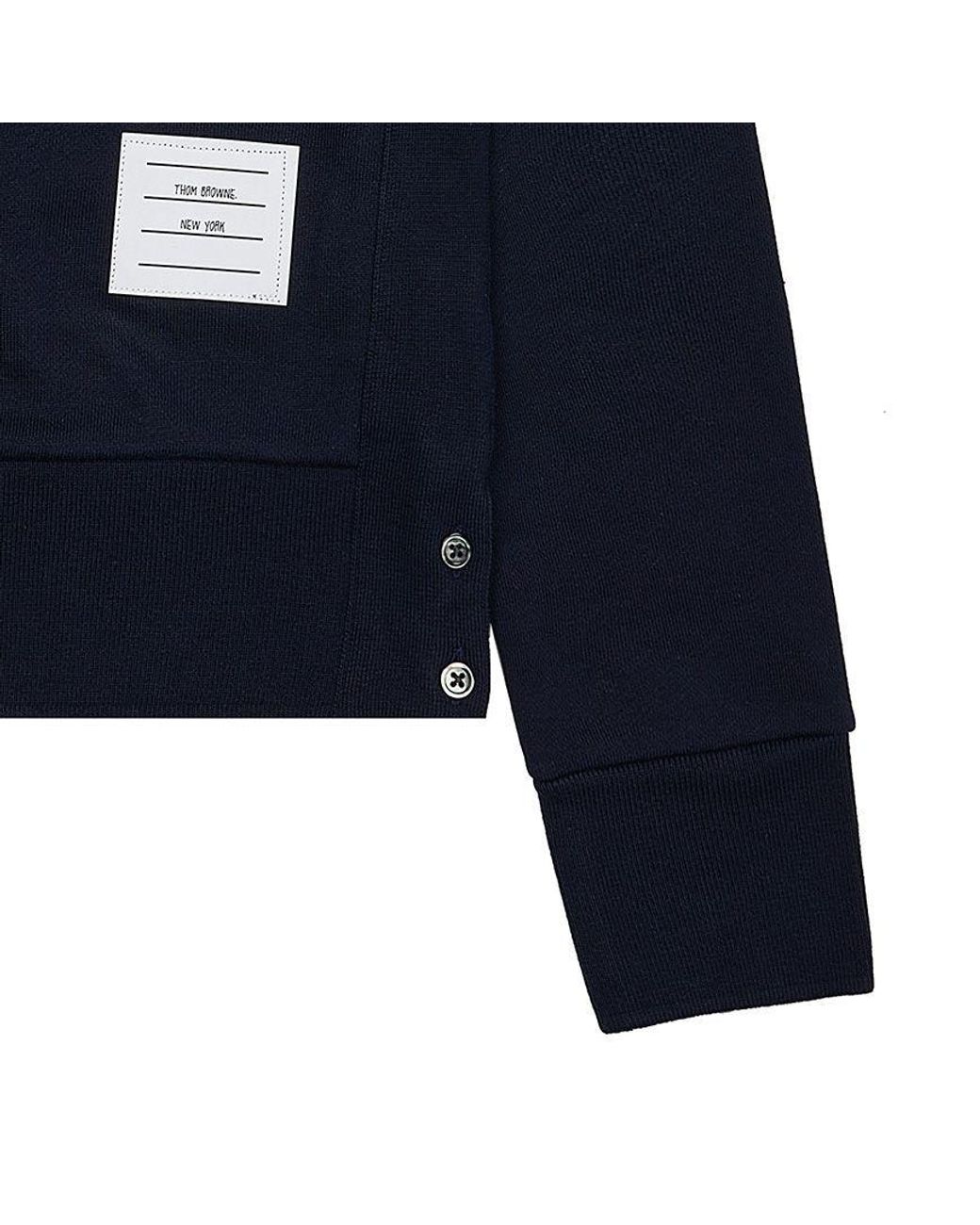 Thom Browne Blue Classic Loopback 4-Bar Sweatshirt