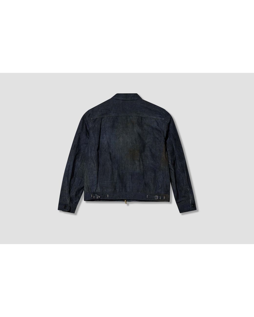 NICEMESS Blue Collared Cropped Jacket for men