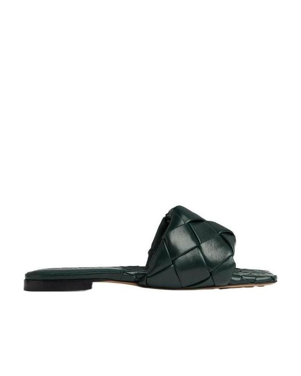Bottega Veneta Green Bv Lido Flat Sandals