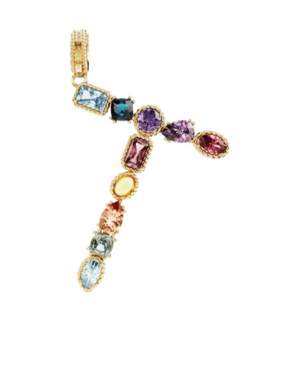 Dolce & Gabbana Multicolor Alphabet T 18Kt Pendant
