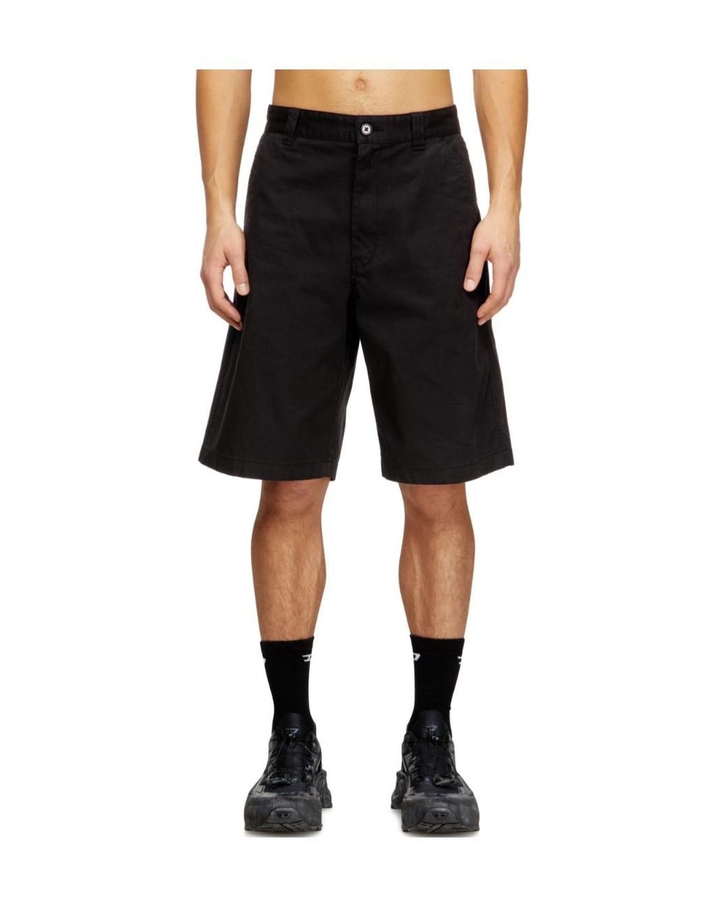 DIESEL Black P-Hant Chino Shorts for men