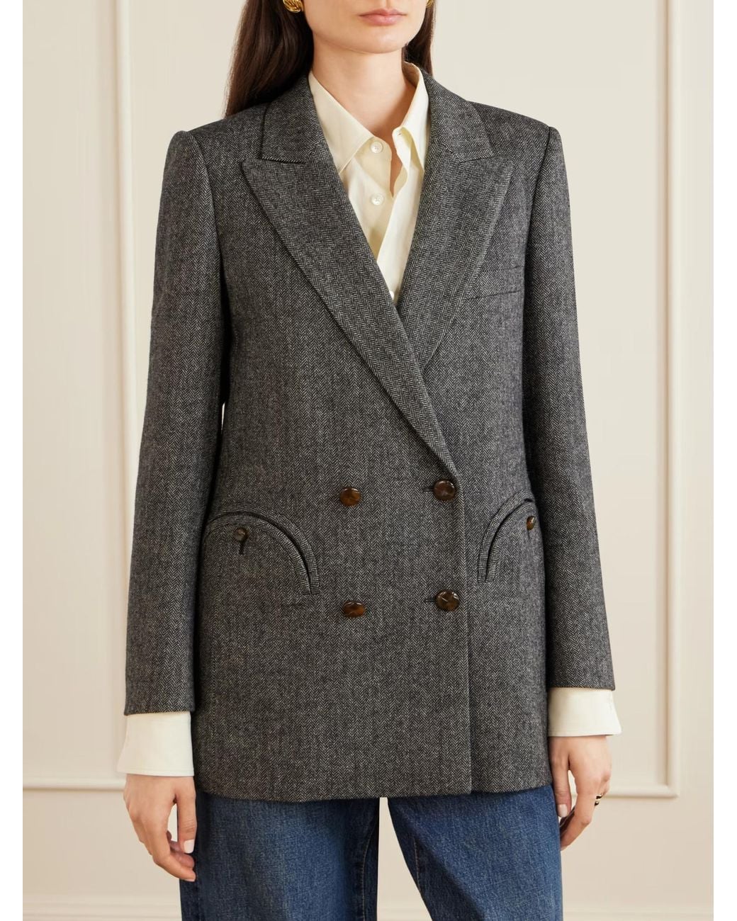 Blazé Milano Black Everyday Double-Breasted Suit Jacket