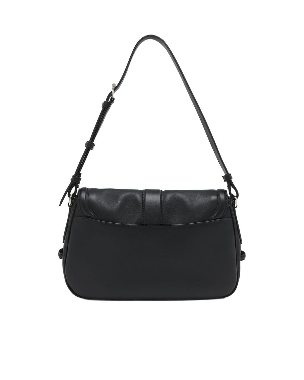 McQueen Black T-Bar Large Satchel Bag