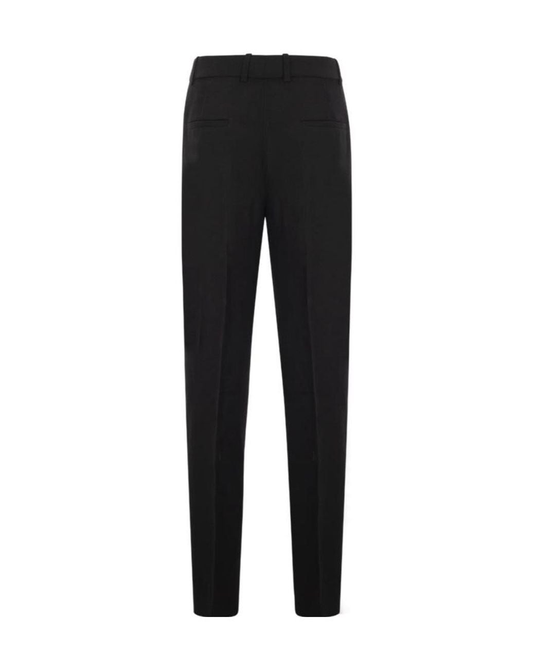 Fabiana Filippi Black Mid-Rise Casual Trousers With Pressed Crease Design