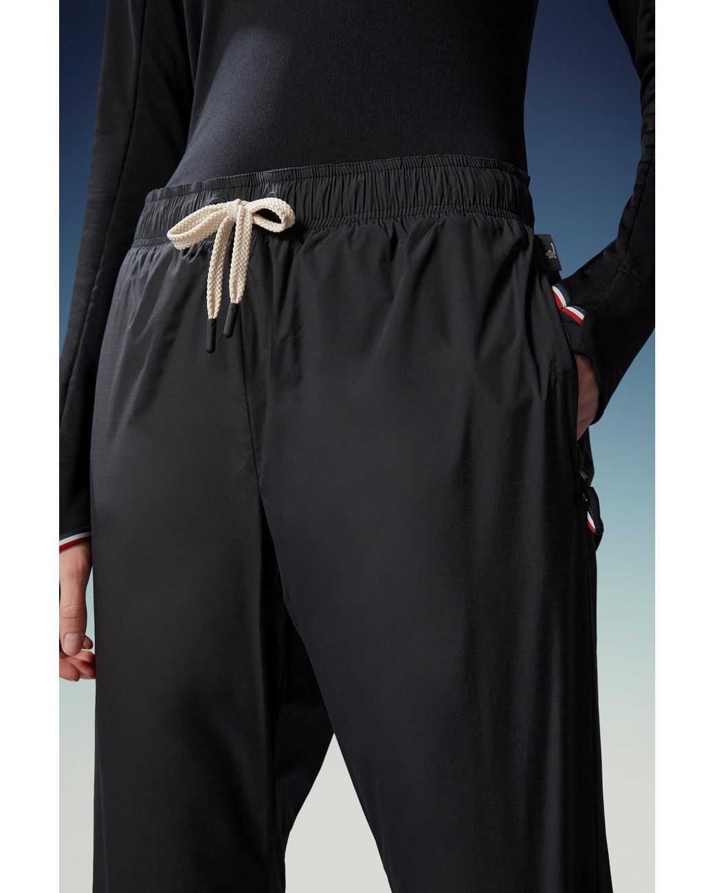 Moncler Black Grenoble Ripstop Drawstring Trousers