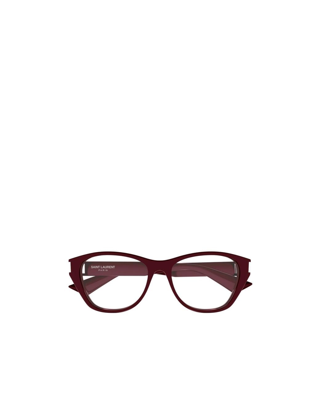 Saint Laurent White Cat-Eye Glasses