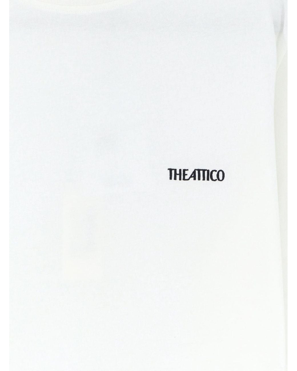 The Attico White The Embroidered Logo T-Shirt