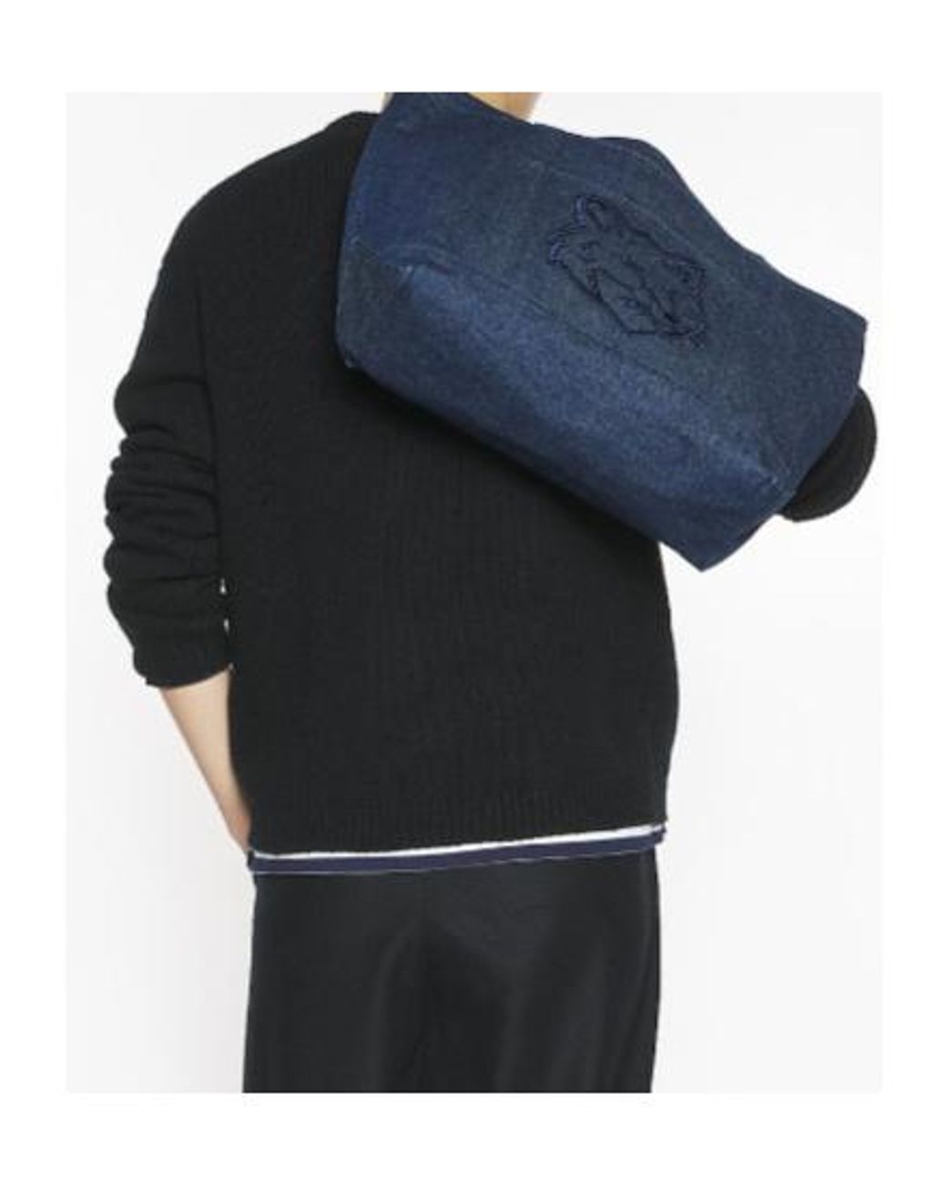 Maison Kitsuné Black Maison Kitsuné Long Sleeve Crewneck Sweatshirt for men