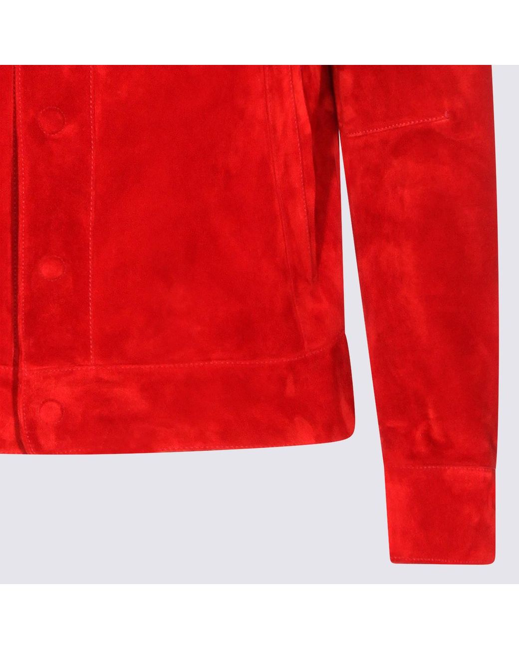 Tom Ford Red Snap Front Jacket for men