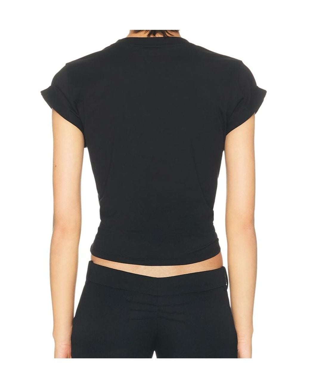 Givenchy Black Knot Detailed Cropped T-Shirt