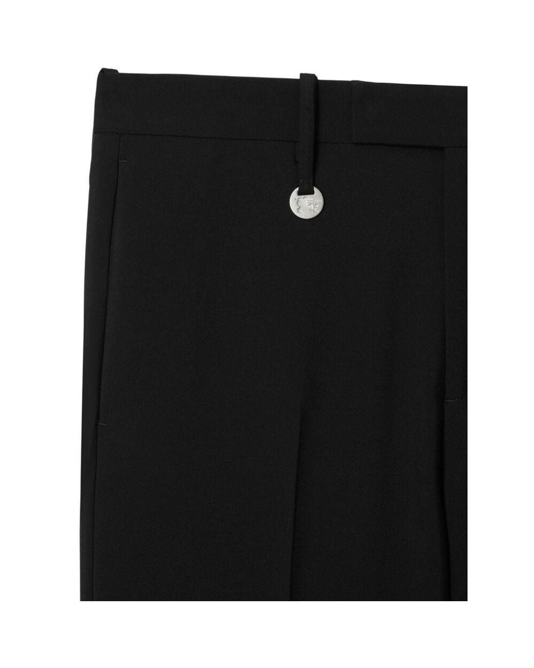 Burberry Black Straight-Leg Mid-Rise Tailored Trousers for men