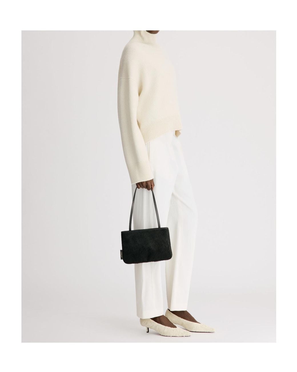 Loulou de Saison White Jonah Cashmere Sweater