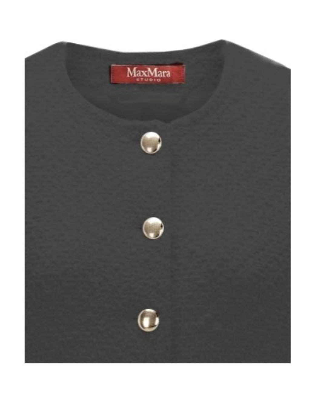 Max Mara Black Gavino Round Neck Short Casual Jacket