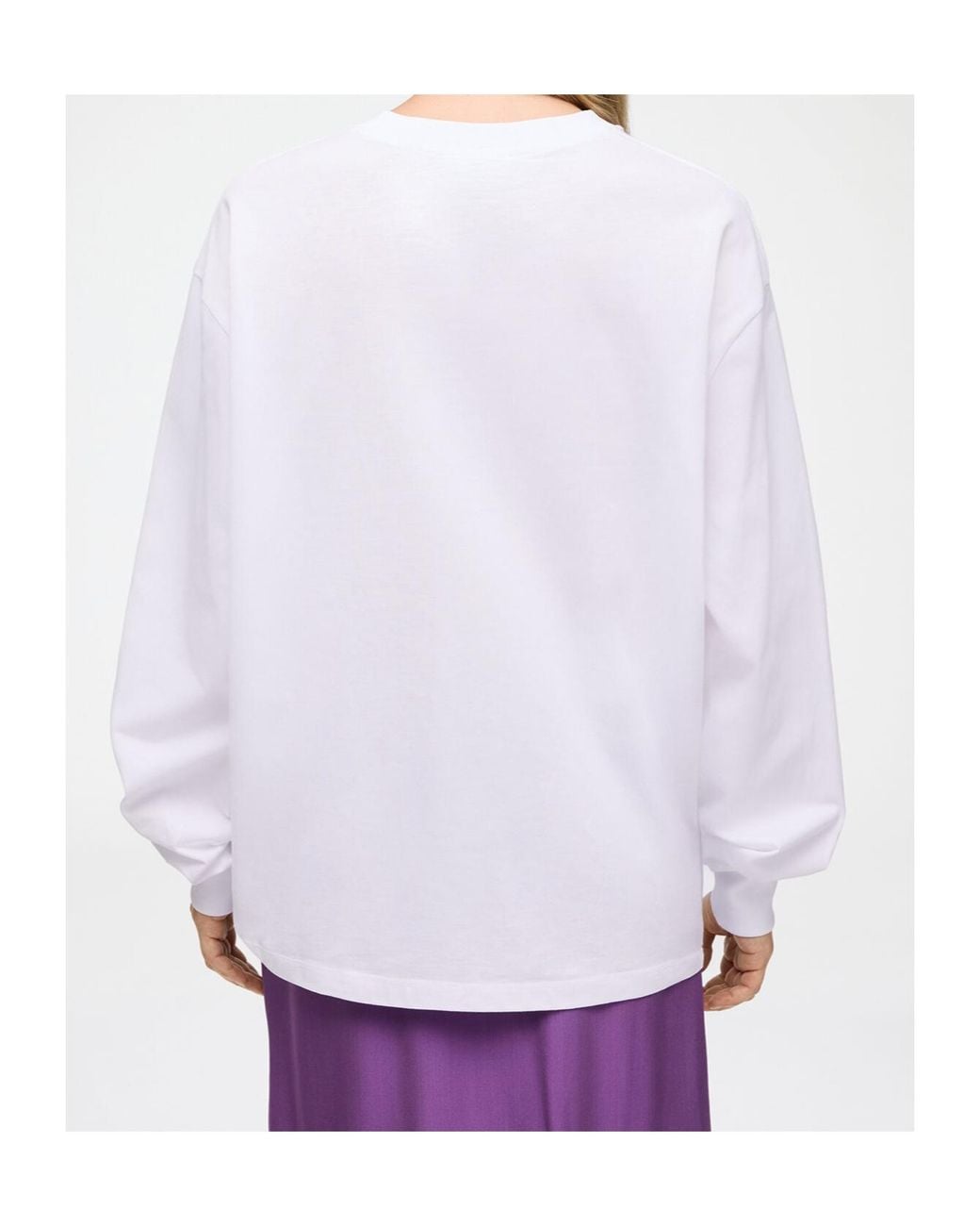 Ganni White Teddy Mushroom Long-Sleeve T-Shirt