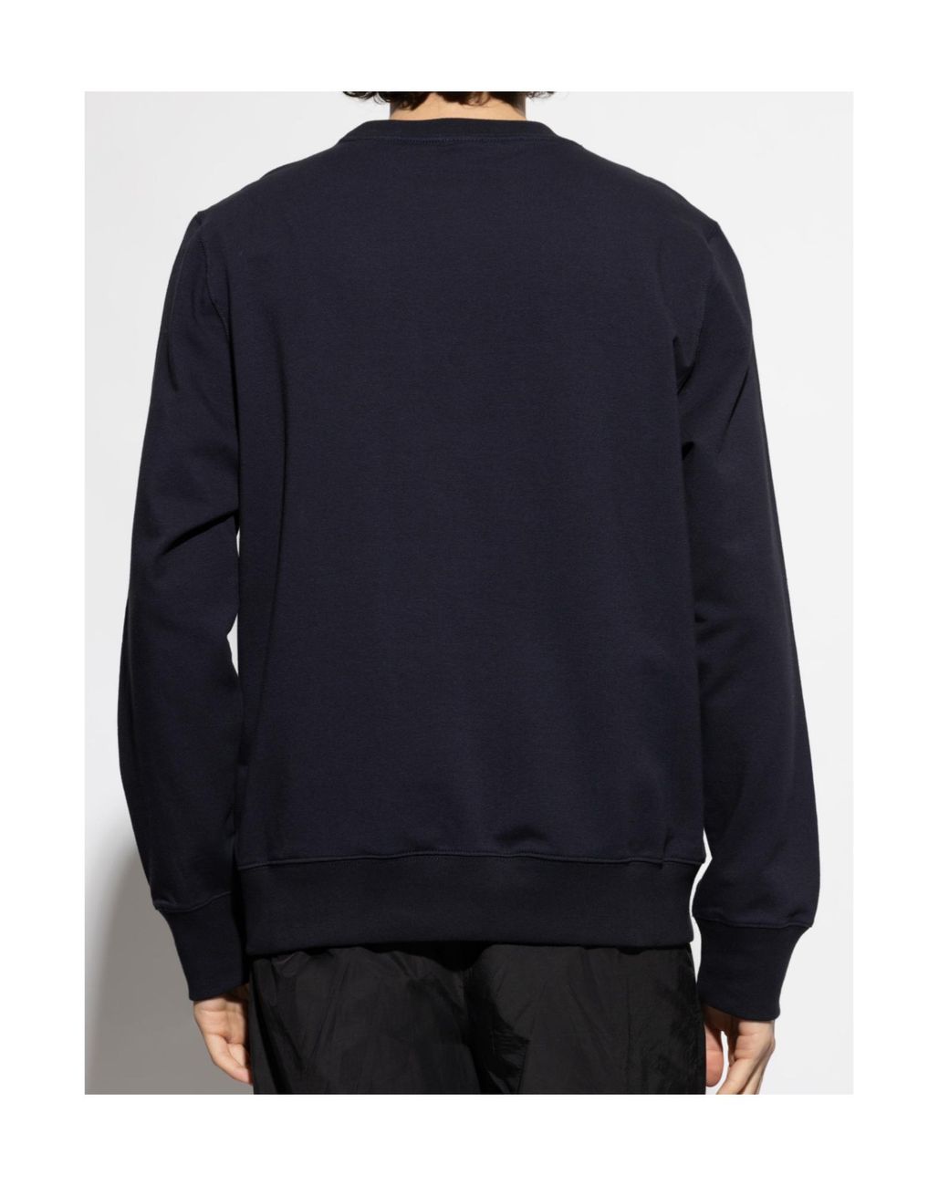 Paul Smith Blue Ps Paul Smith Logo Embroidered Crewneck Sweatshirt for men