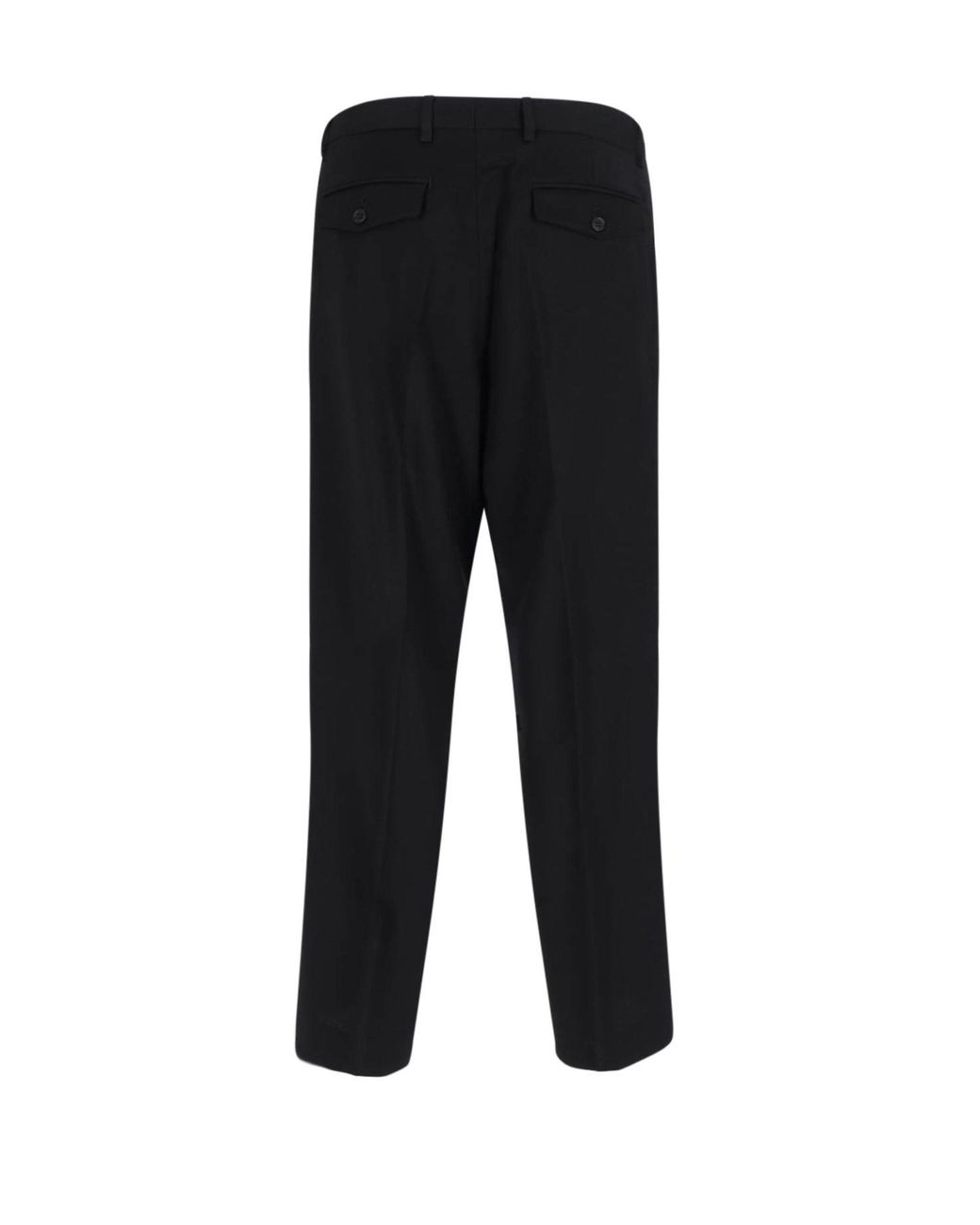 sunflower Black Pleated Wide Leg Pants for men