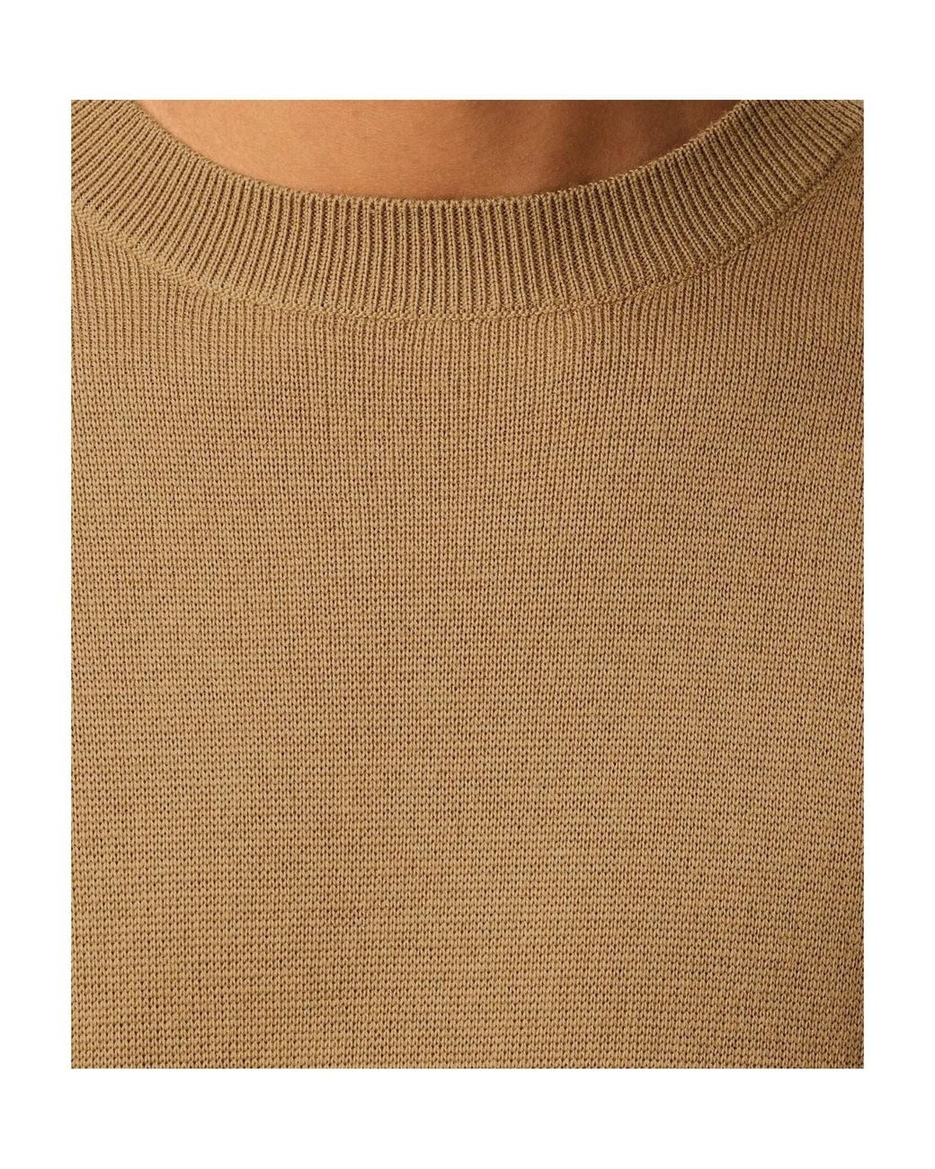 AMI Natural Logo Embroidered Crewneck Jumper for men