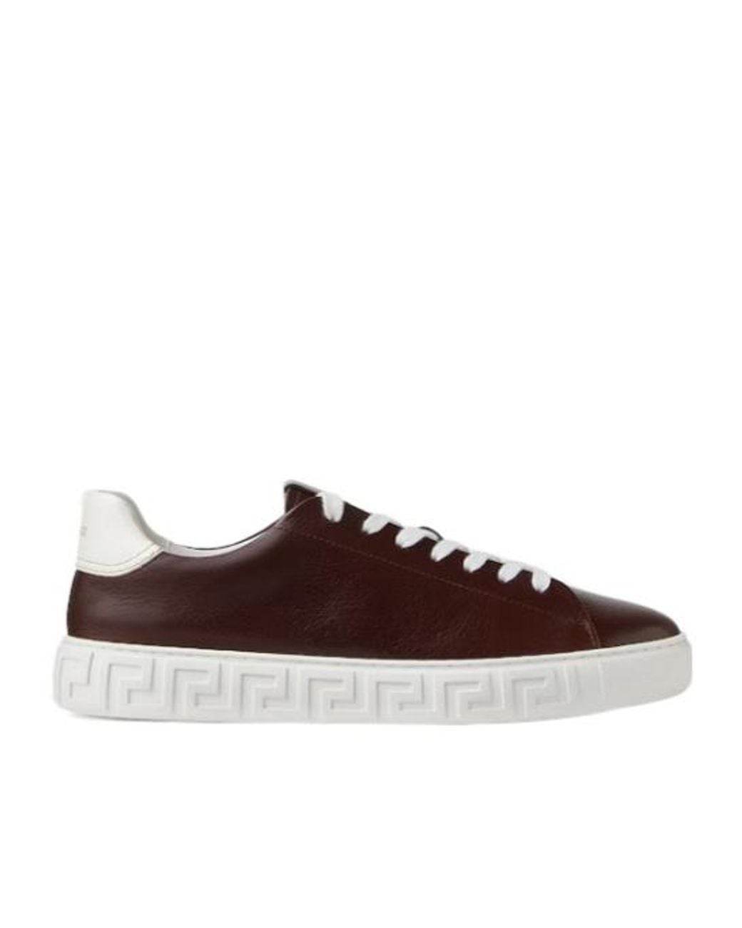 Versace Brown Greca Low-Top Sneakers for men
