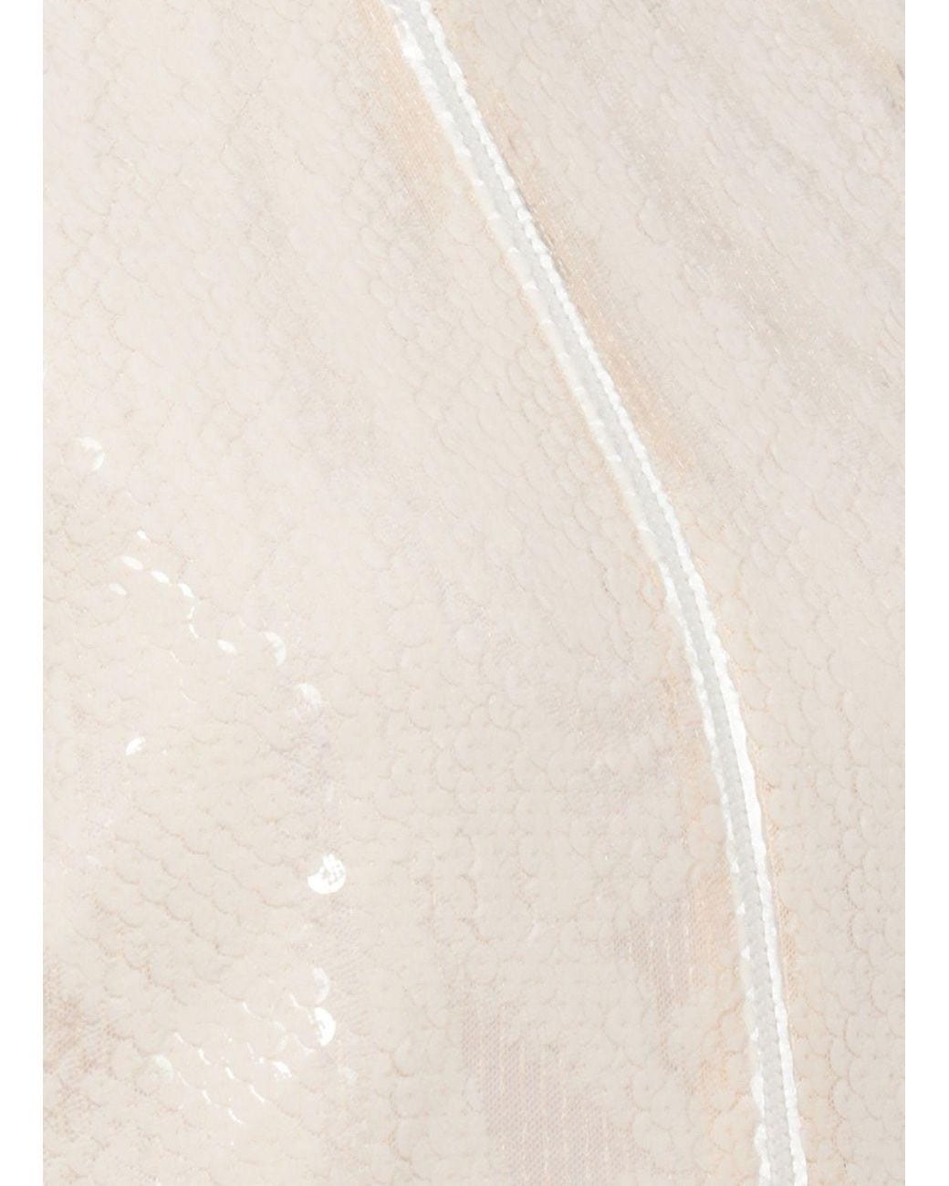 Peserico White Aurea Sequinned Bomber Jacket