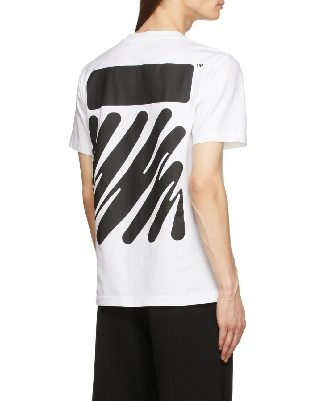 Off-White c/o Virgil Abloh White Logo Detailed Crewneck T-Shirt for men