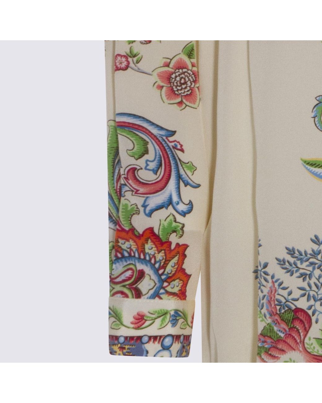 Etro White Pattern-Printed Long-Sleeved Shirt