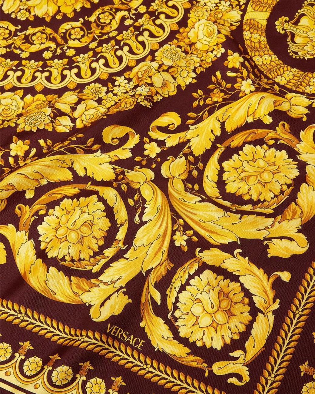Versace Metallic Baroque Pattern Scarf for men
