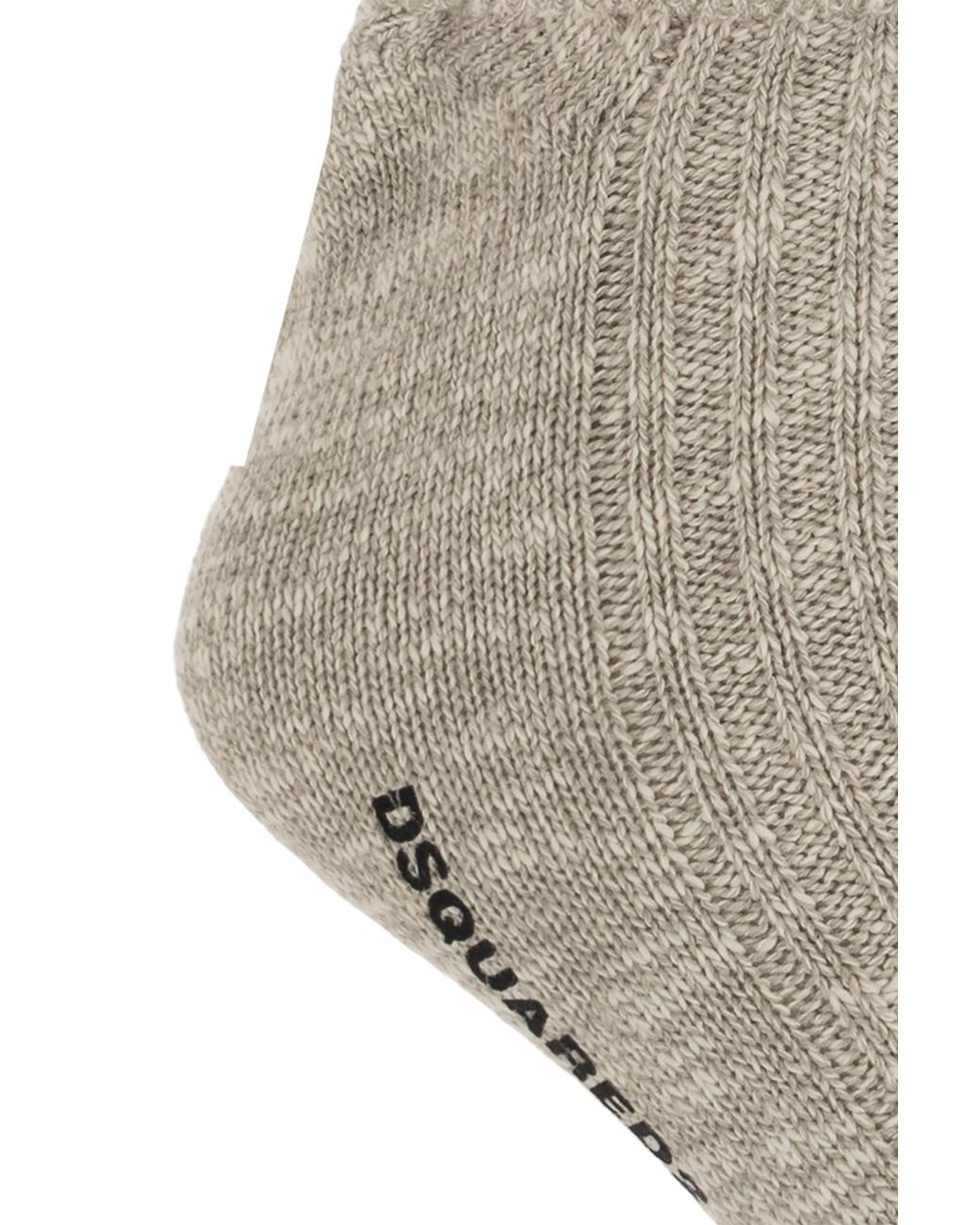 DSquared² White Logo Socks for men