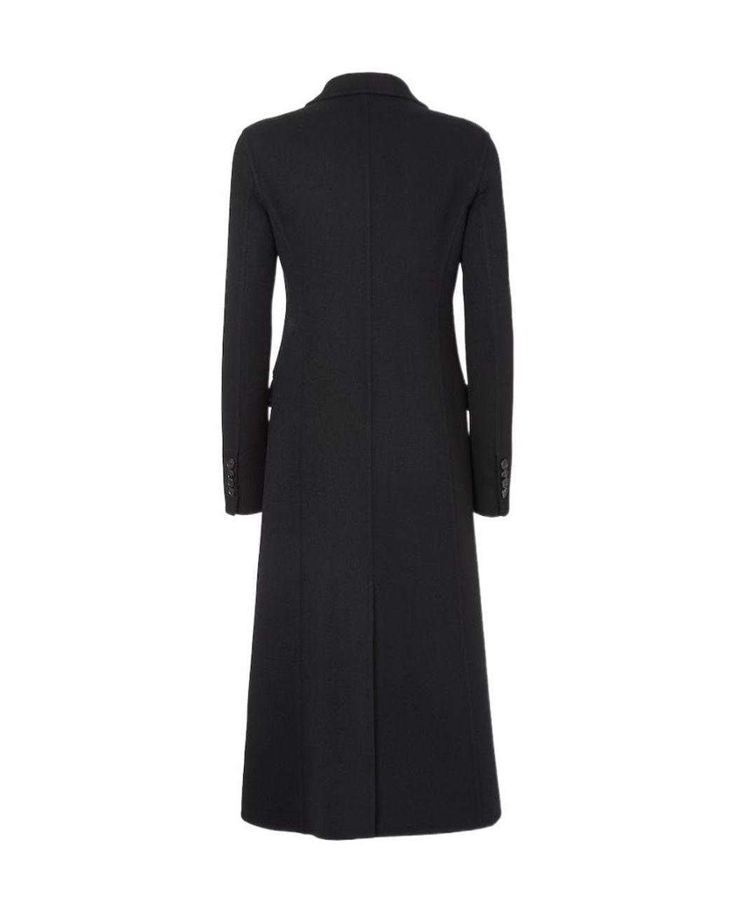 Fendi Black Wool Double Fabric Coat