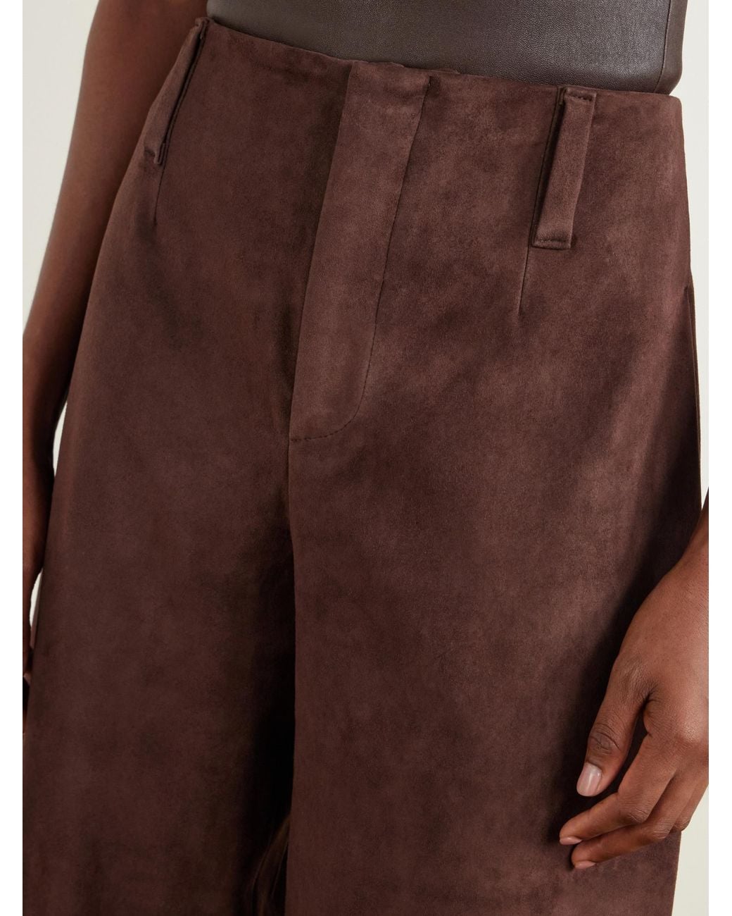 Stouls Brown High-Waisted Wide-Leg Pants