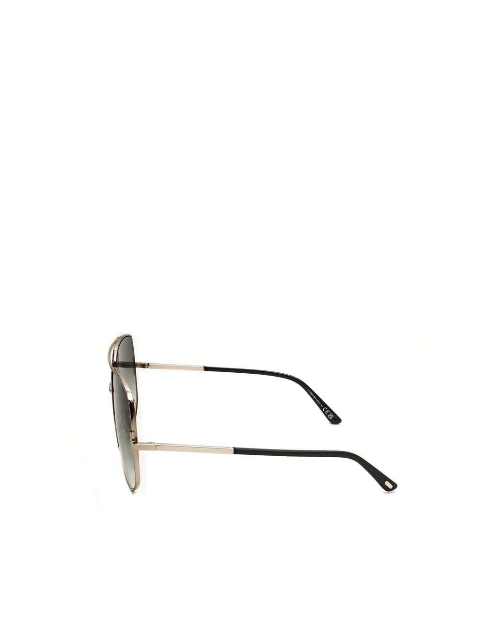 Tom Ford Metallic Oversized Aviator Sunglasses for men