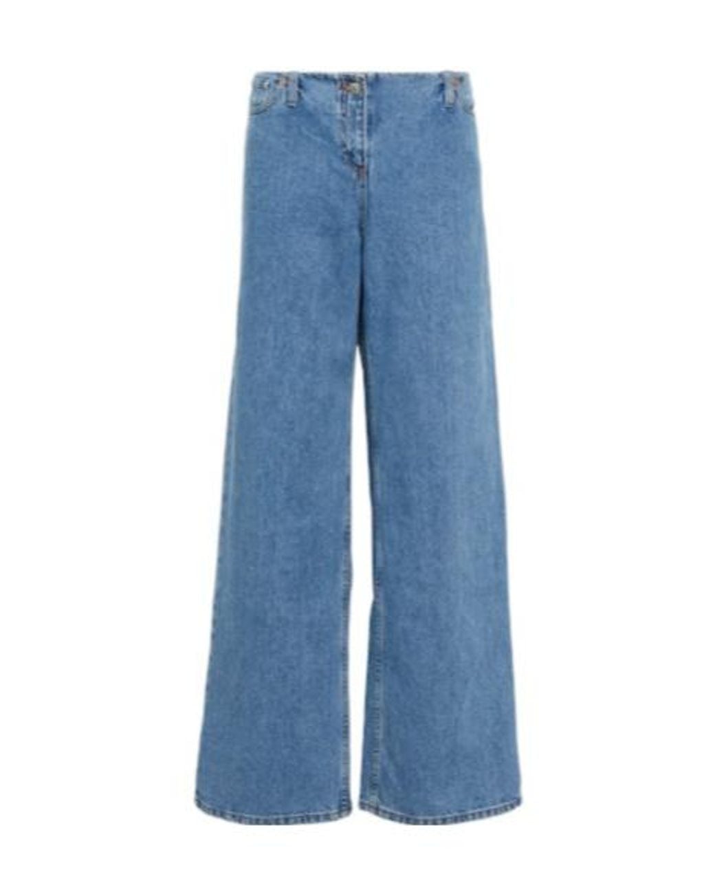 Magda Butrym Blue Low-Rise Wide-Leg Jeans