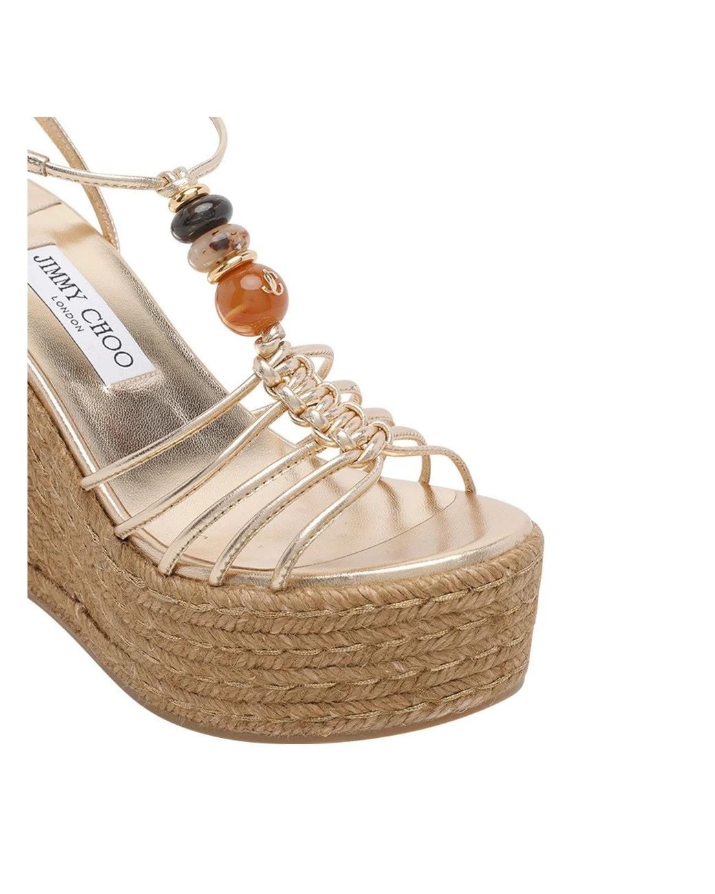 Jimmy Choo White Lemi Wedge 50 Sandals
