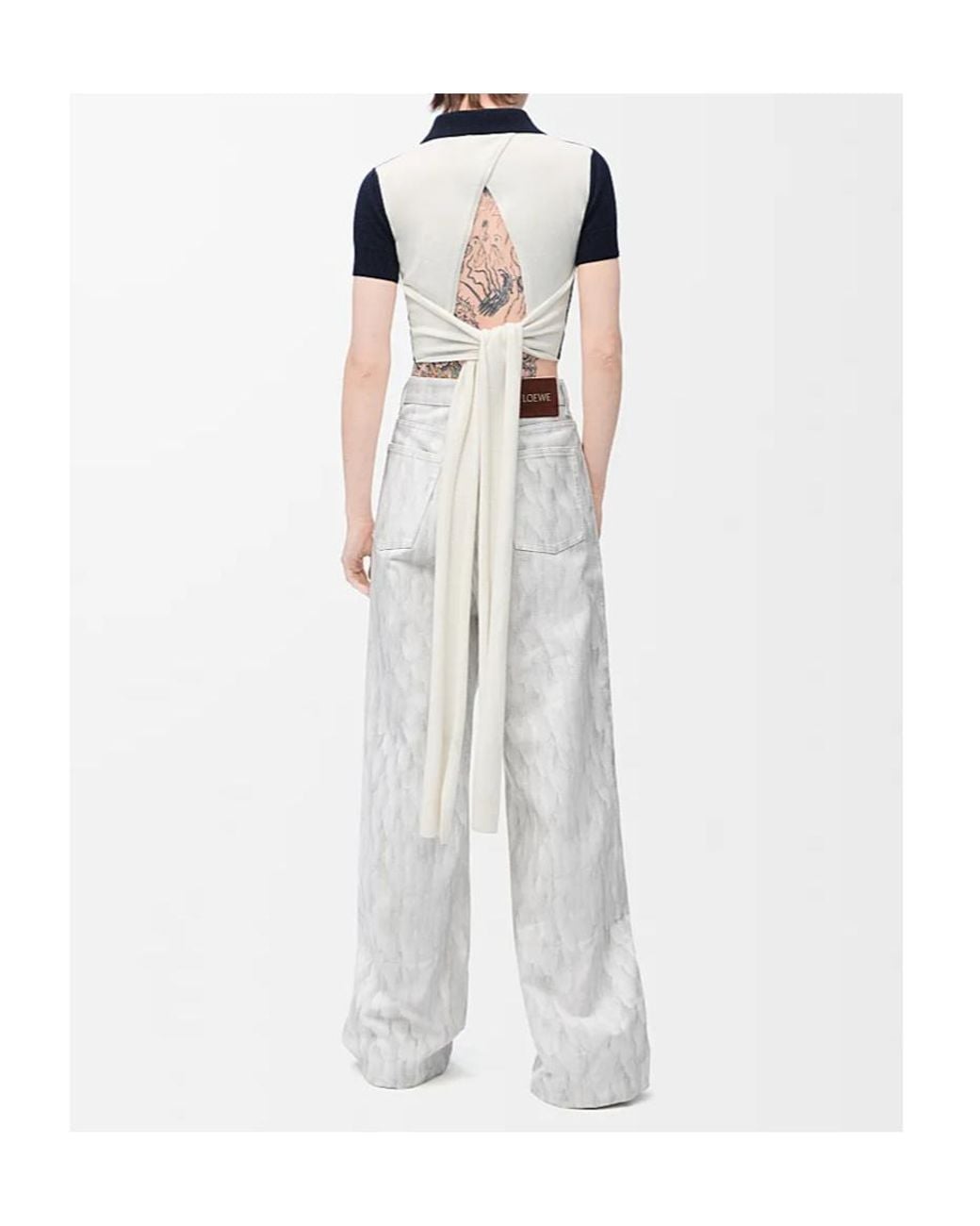Loewe Blue Open Back Polo Jumper