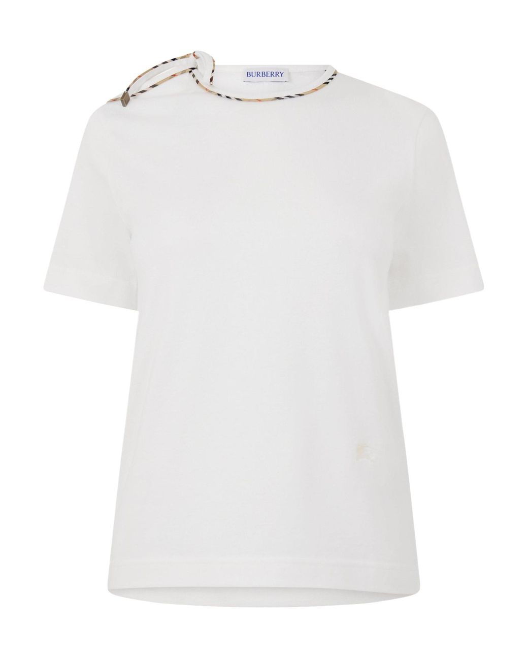 Burberry White Classic Crew Neck Short-Sleeve Shirt