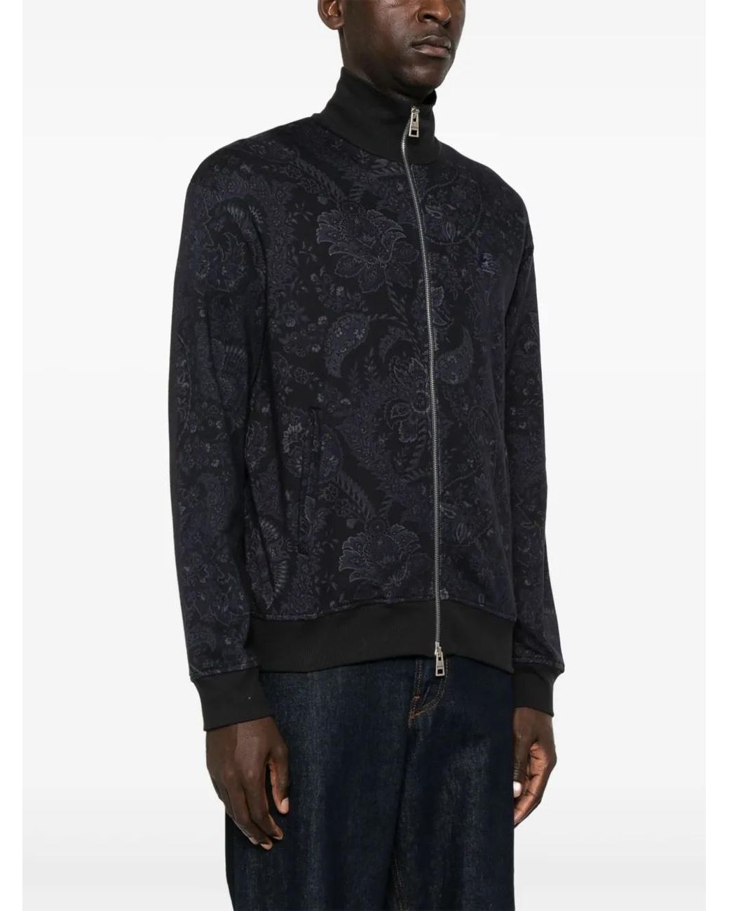 Etro Black Paisley-Print Sweatshirt for men