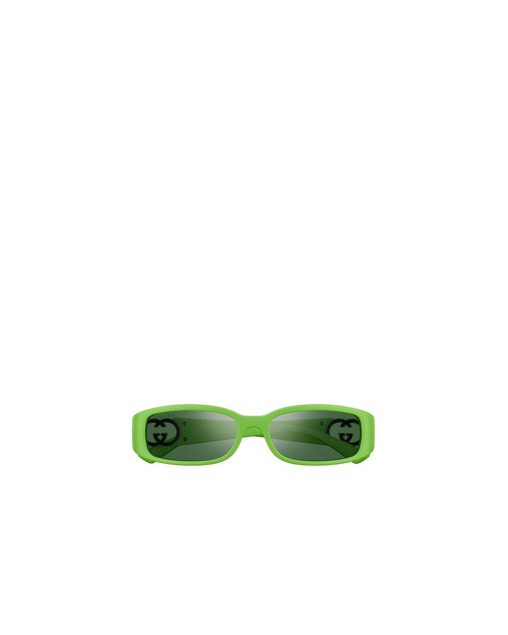 Gucci Green Eyewear Rectangular Frame Sunglasses