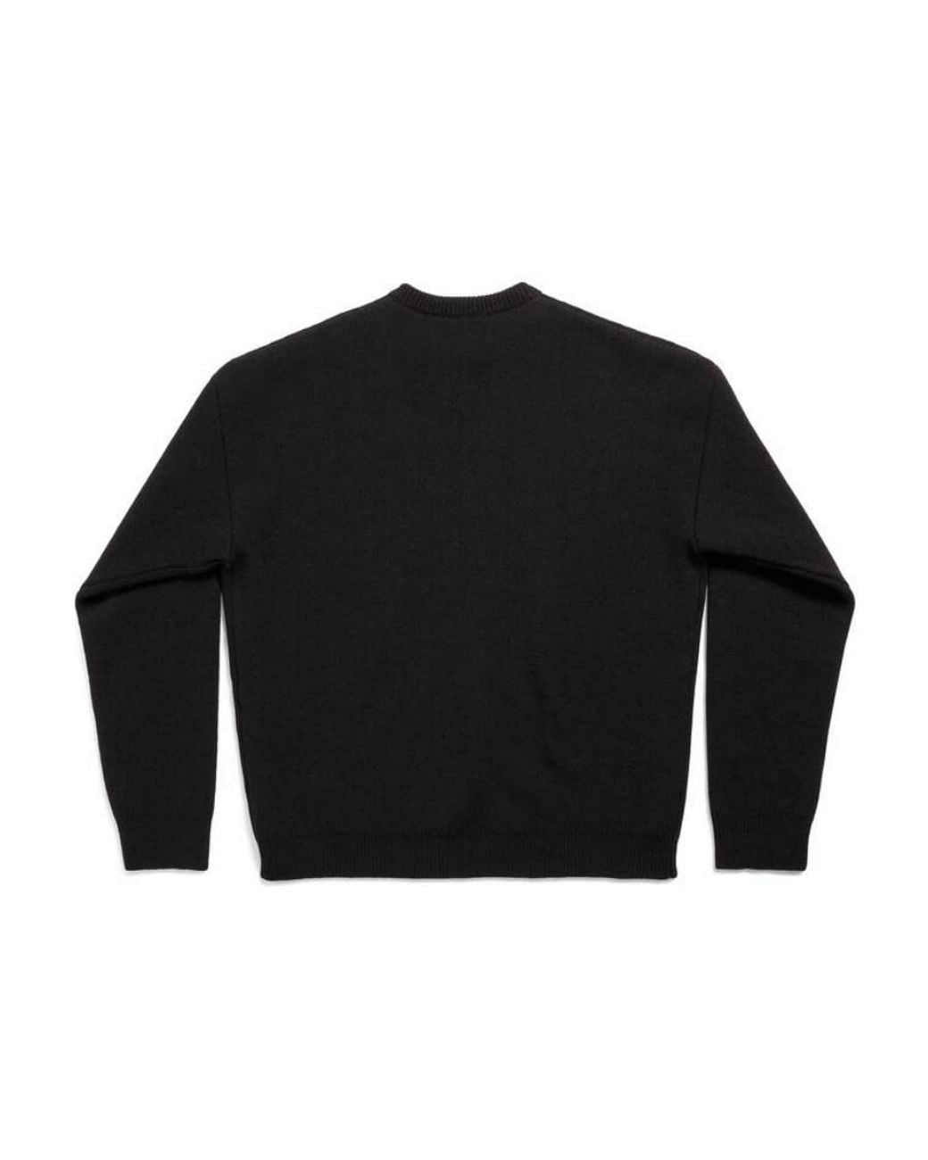 Balenciaga Black Logo Patch Knitted Jumper for men