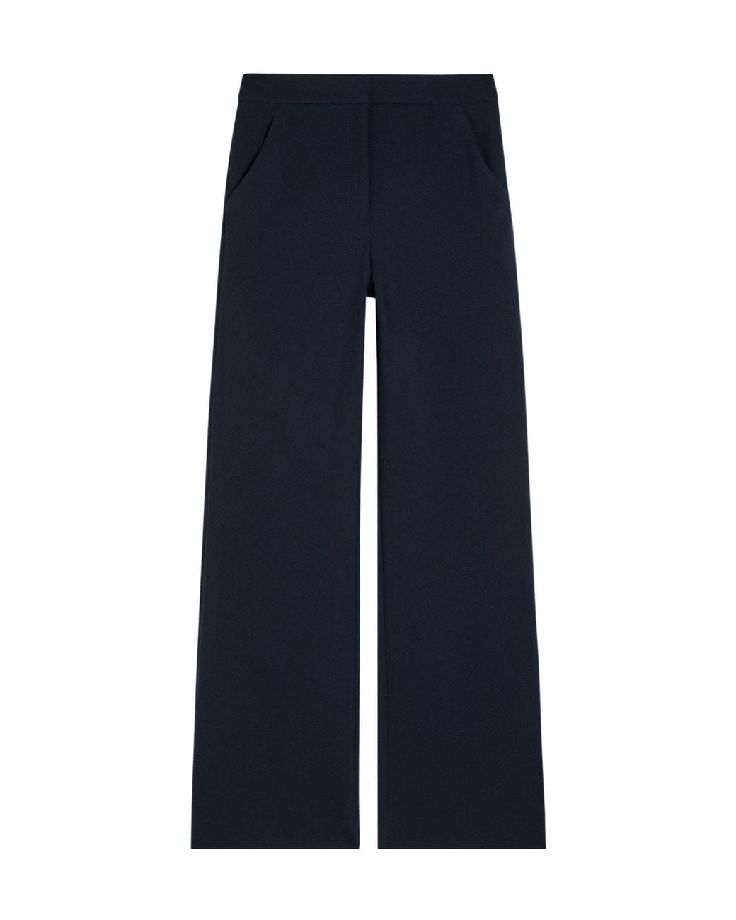 Veronica Beard Blue Wide-Leg Trousers