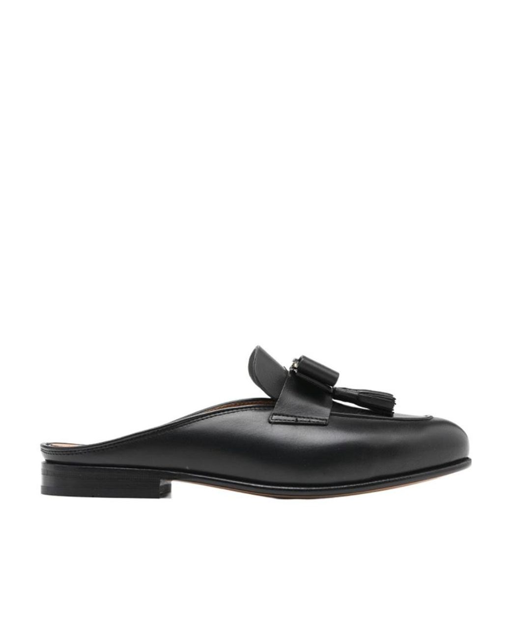 Ferragamo Black Bow Detail Muller Shoes