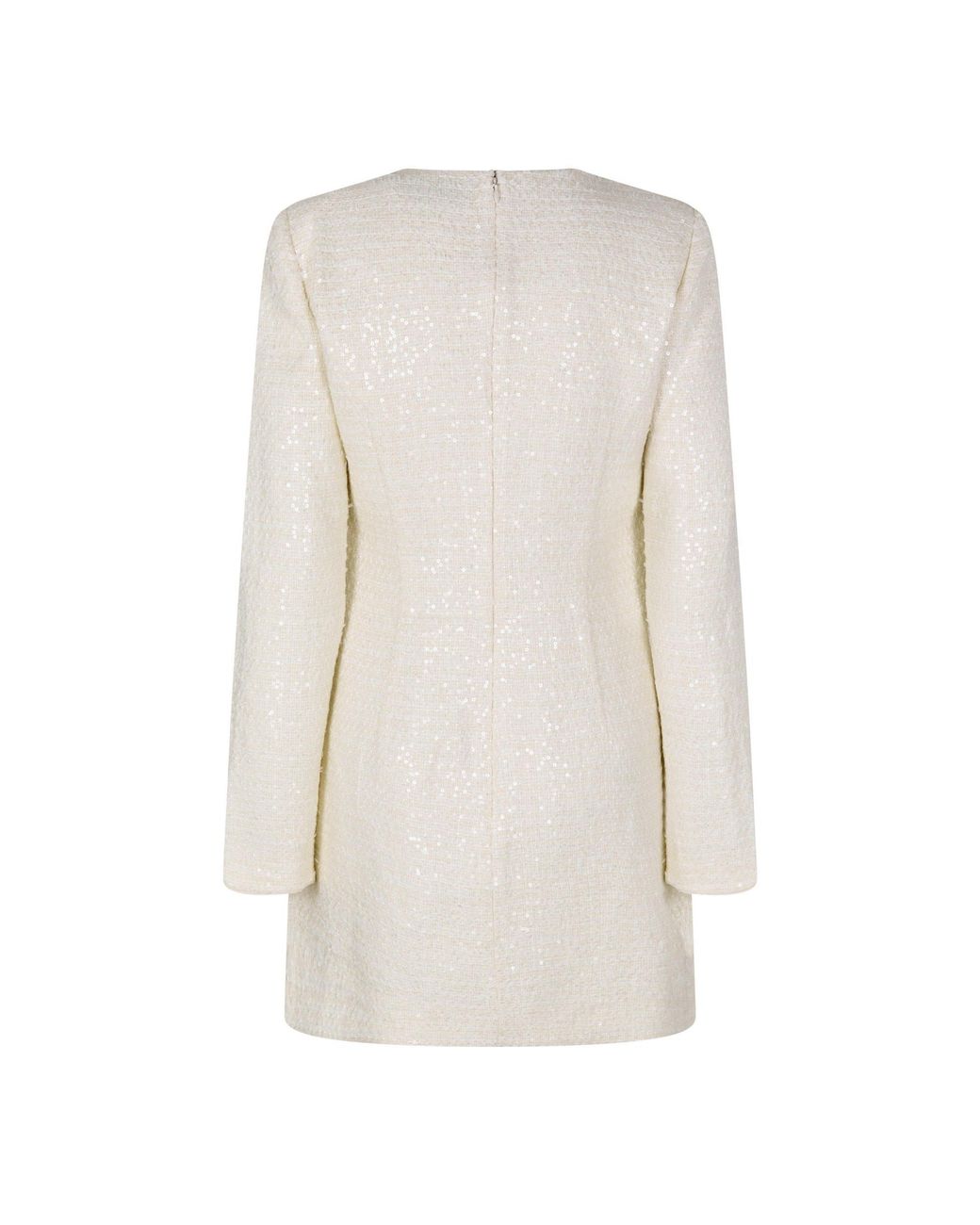 Self-Portrait White Boucle Diamante Bow Mini Dress